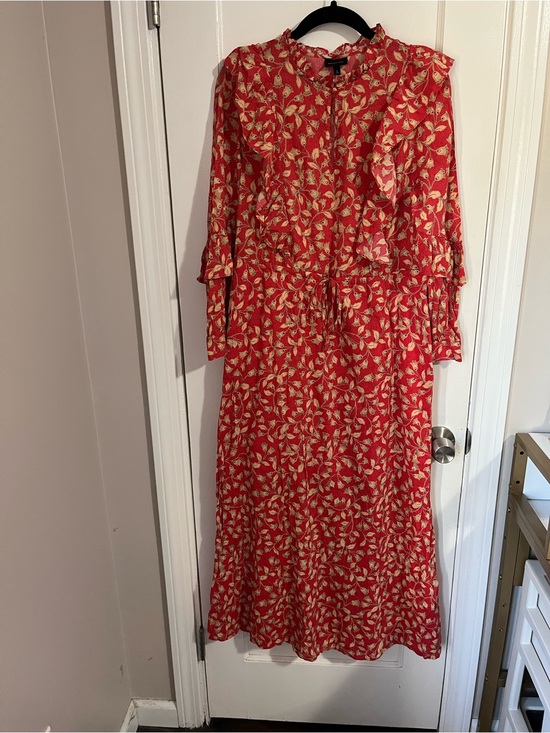 Who What Wear Dresses & Skirts - Who What Wear Red Floral Ruffle Maxi Dress